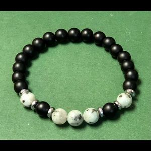 Men Bracelet Opaque Ónix Jasper